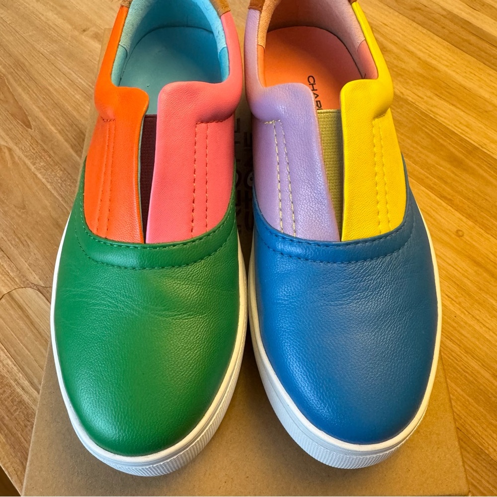 PRIDE Charlotte Stone Arianne colorful flats Carnival size 7 mismatched sneakers - Picture 4 of 16